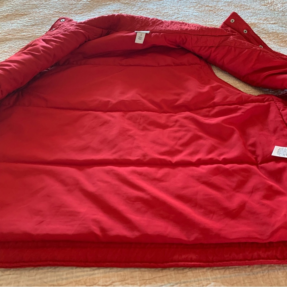 Chico’s Weekends Red Quilted Vest with Snap Buttons Size 16 - Picture 7 of 13